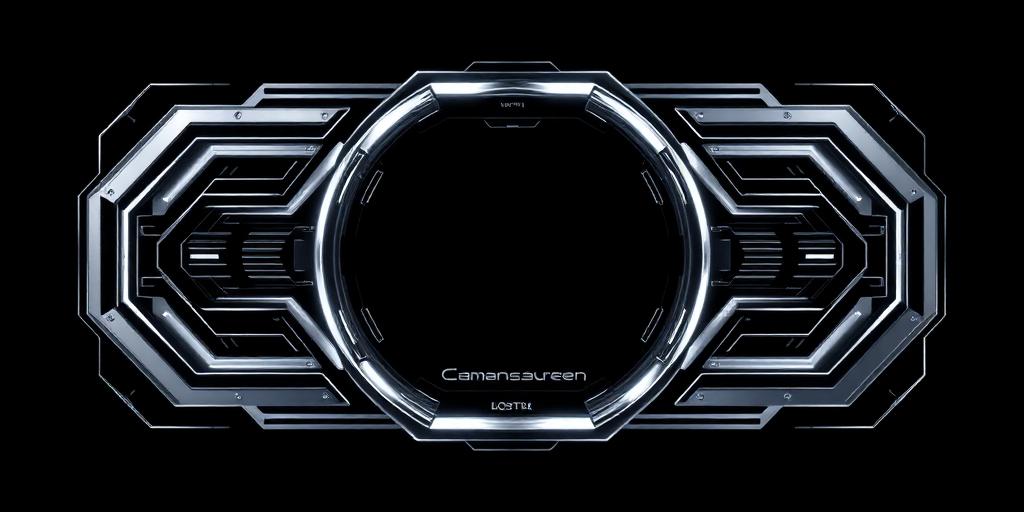 Futuristic silver interface element representing AI agent technology